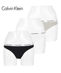 Calvin Klein カルバンクライン 3枚セット CAROUSEL レディース Tバック バレンタイン ギフト プレゼント 下着 ラッピング無料(1.ブラックマルチセット-海外XS(日本S相当))