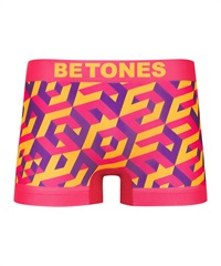 BETONES ビトーンズ メンズ ボクサーパンツ フリーサイズ 速乾 プリント シームレス 立体成型 ギフト ラッピング無料(4.FESTIVAL9(ピンク)-フリーサイズ)