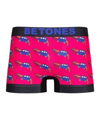 ビトーンズ BETONES BETONES メンズ ボクサーパンツ フリーサイズ 速乾 プリント シームレス 立体成型 蒸れない プレゼント(6.KURUMAEBI(ピンク)-フリーサイズ)