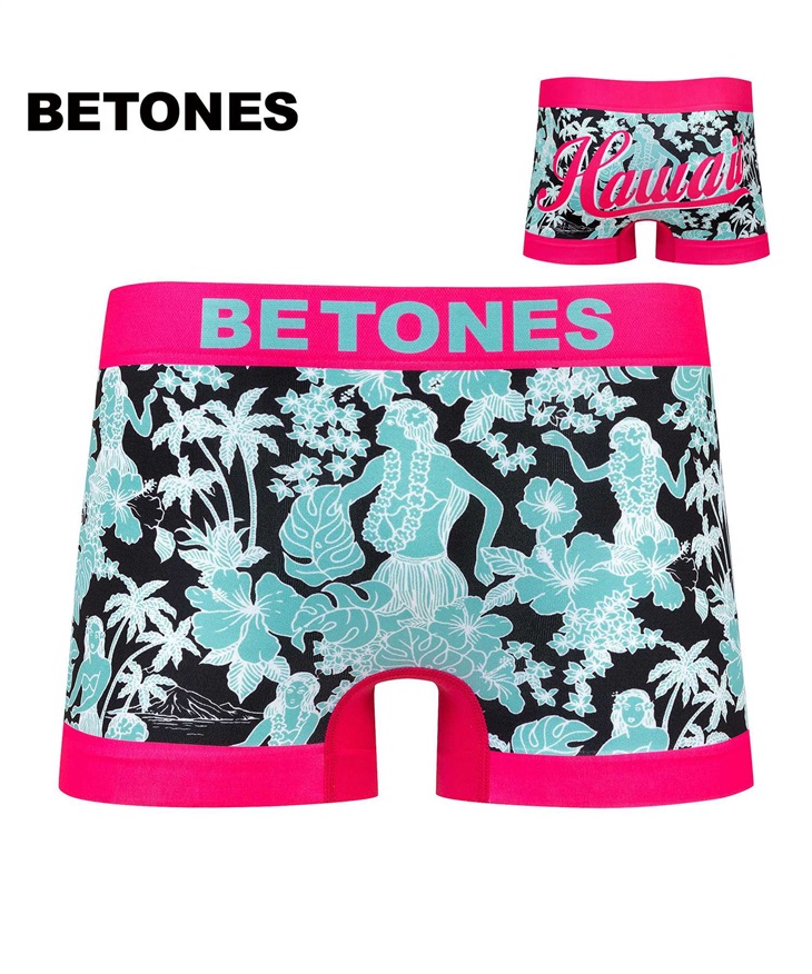 ビトーンズ BETONES BETONES メンズ ボクサーパンツ 【メール便】(HULAGIRLS(ピンク)-フリーサイズ)