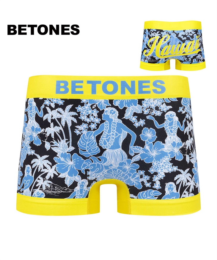 ビトーンズ BETONES BETONES メンズ ボクサーパンツ 【メール便】(HULAGIRLS(イエロー)-フリーサイズ)