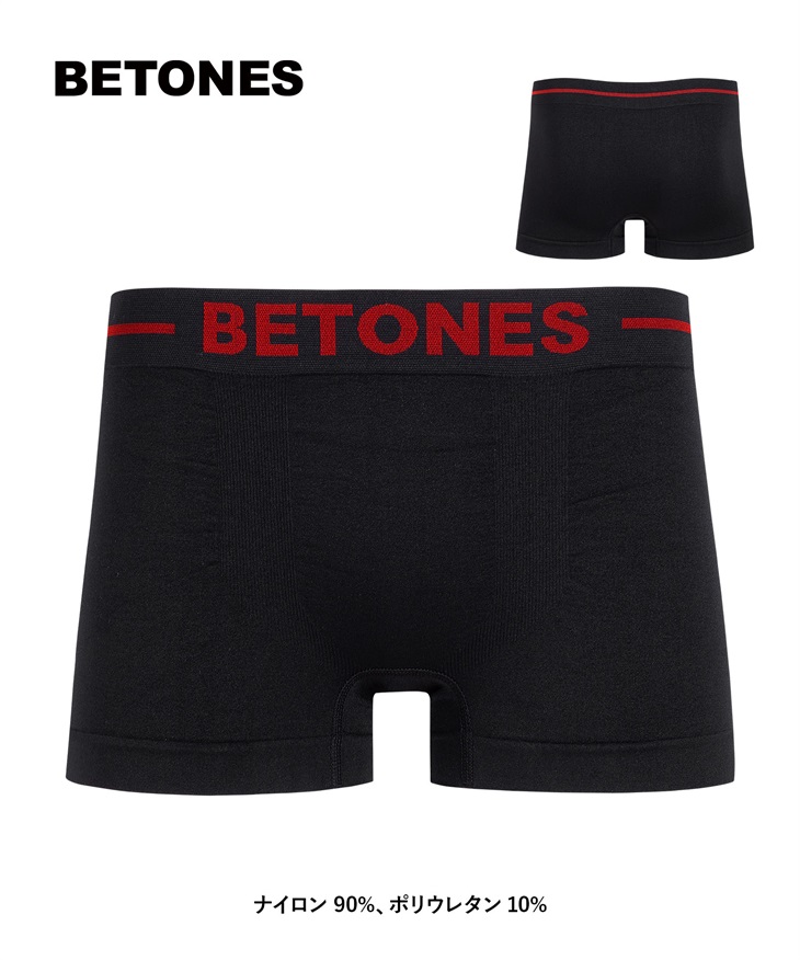 ビトーンズ BETONES BETONES メンズ ボクサーパンツ 【メール便】(SKID(ブラック×レッド)-フリーサイズ)