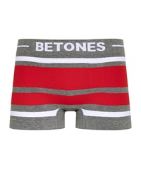 BETONES ビトーンズ メンズ ボクサーパンツ フリーサイズ 速乾 プリント シームレス 立体成型 ギフト ラッピング無料(4.BREATH(ホワイト×レッド)-フリーサイズ)