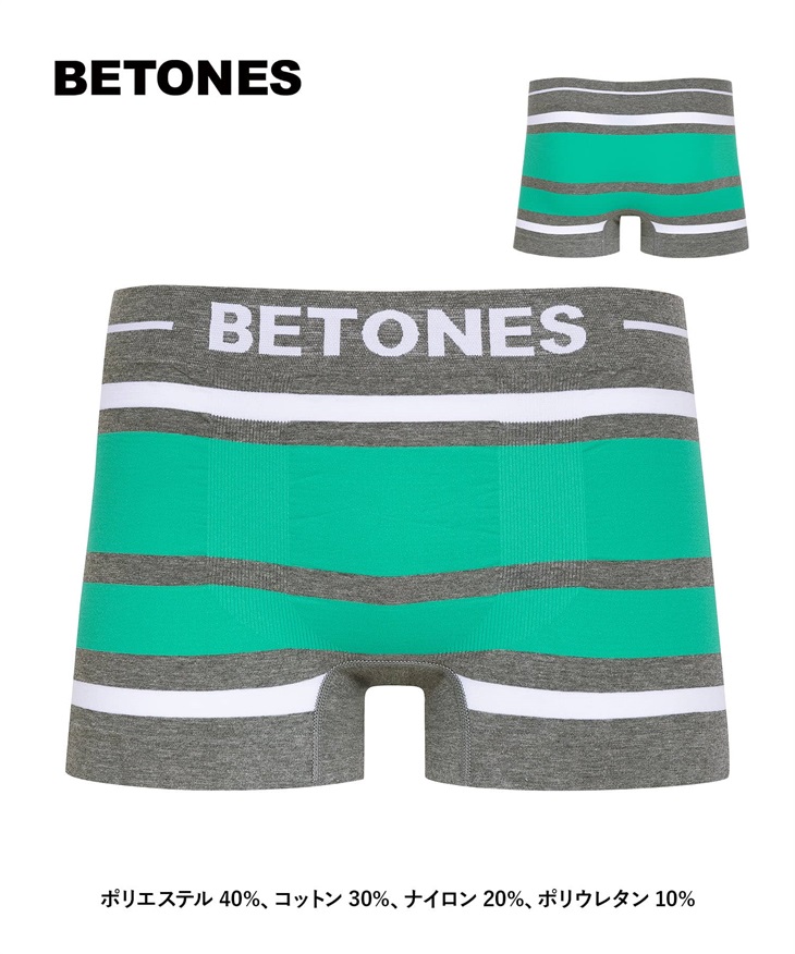 ビトーンズ BETONES BETONES メンズ ボクサーパンツ 【メール便】(BREATH(ホワイト×ターコイズ)-フリーサイズ)