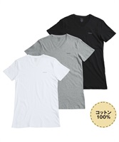 DIESEL ディーゼル 3枚セット Essentials メンズ 半袖 Tシャツ ギフト プレゼント 男性 ラッピング無料(15.Vマルチセット-海外XS(日本S相当))