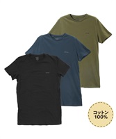 DIESEL ディーゼル 3枚セット Essentials メンズ 半袖 Tシャツ ギフト プレゼント 男性 ラッピング無料(8.Cマルチ2セット-海外XS(日本S相当))