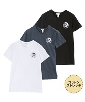DIESEL ディーゼル 3枚セット Essentials メンズ 半袖 Tシャツ ギフト プレゼント 男性 ラッピング無料(2.CTマルチセット-海外XS(日本S相当))