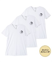 DIESEL ディーゼル 3枚セット Essentials メンズ 半袖 Tシャツ ギフト プレゼント 男性 ラッピング無料(12.VTホワイトセット-海外XS(日本S相当))