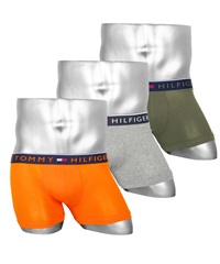 トミー ヒルフィガー TOMMY HILFIGER 【3枚セット】Cotton Stretch Core Plus メンズ ボクサーパンツ おしゃれ かっこいい 綿 コットン(10.クリームシクル-海外S(日本M相当))