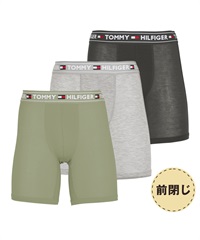TOMMY HILFIGER トミー ヒルフィガー ワケあり【3枚セット】Everyday Micro メンズ ロングボクサーパンツ アウトレット ギフト ラッピング無料(2.ヴィンテージＧセット-海外S(日本M相当))