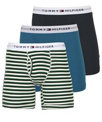 トミー ヒルフィガー TOMMY HILFIGER 【3枚セット】Cotton Classics Core Plus メンズ ロングボクサーパンツ 綿100% コットン 無地(16.クリームマルチセット-海外S(日本M相当))
