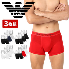 エンポリオ アルマーニ EMPORIO ARMANI 【3枚セット】Genuine cotton Logo band メンズ ボクサーパンツ｜下着 おしゃれ 人気 プレゼント 彼氏