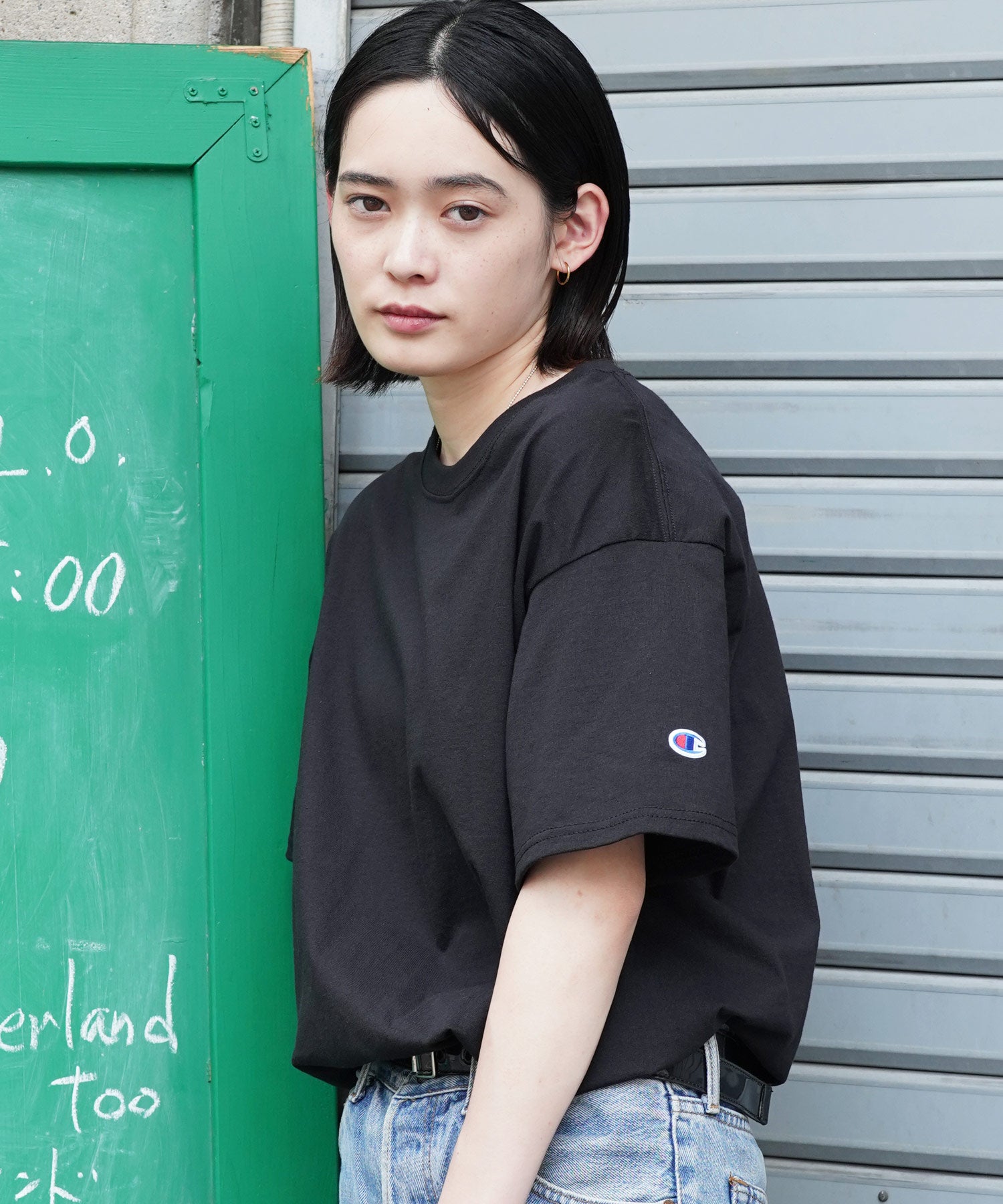 Champion / チャンピオン ベーシック 半袖 クルーネック Tシャツ T425