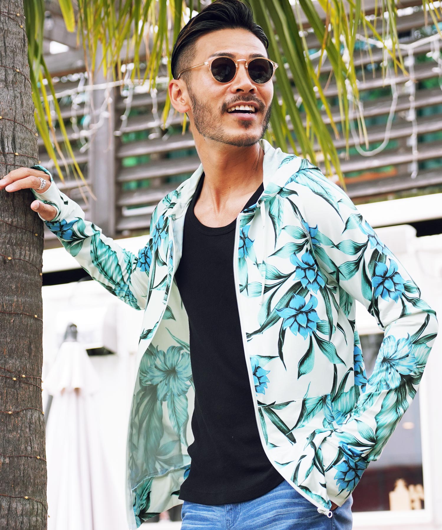 水着・ラッシュガード Eric OUTLET】【直営店限定】Roxy SEASIDE TROPICS LYCRA LS CROP