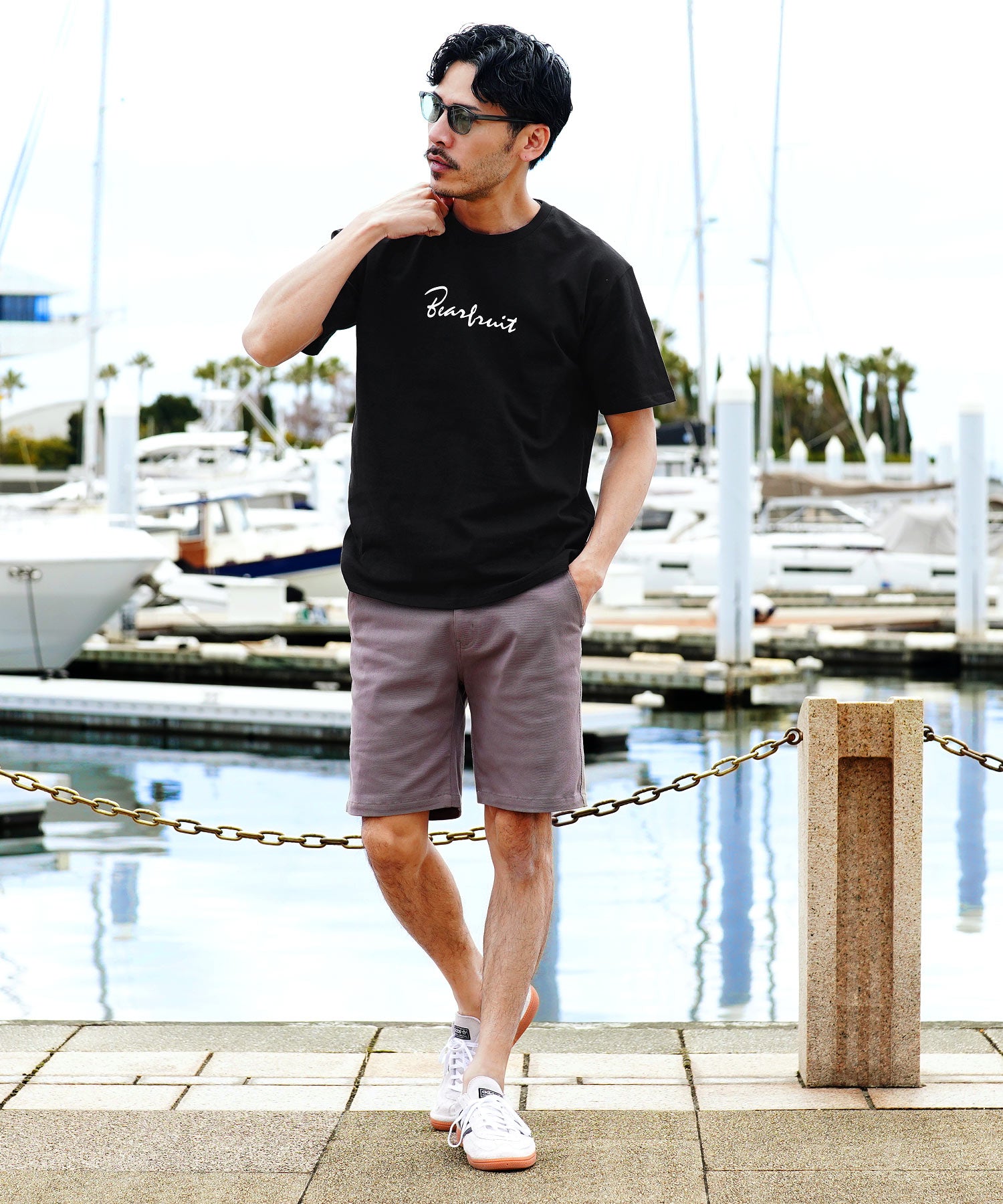 マルチプリントTシャツ ブラック