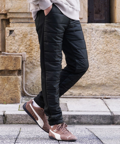 裏起毛ジャージ切替サーモ中綿パンツ | 暖パン 裏起毛 エコ ダウンパンツ ジョガーパンツ 中綿パンツ 暖パンツ 防寒 メンズ ズボン スリム 裏起毛パンツ 細身 冬服 冬 服 ゴルフウェア ゴルフパンツ キャンプ アウトドア 釣り