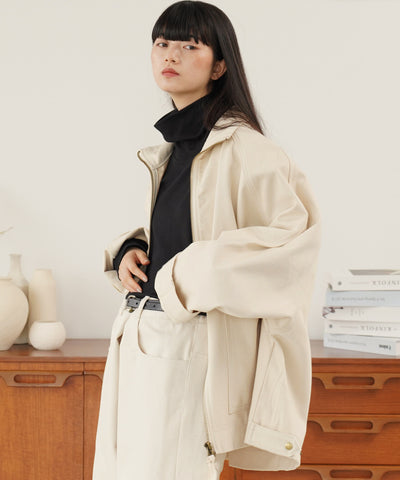 オーバーサイズ バックデザイン ラグランスリーブ ブルゾン OUTLET SALE 214485