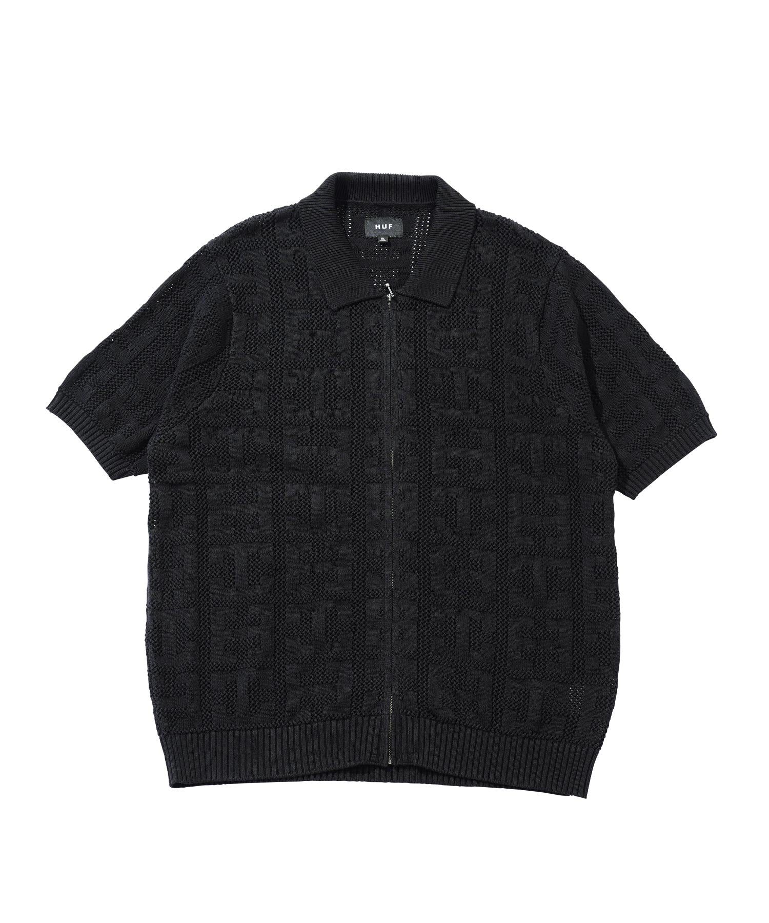 HUF / ハフ MONOGRAM JACQUARD ZIP SWEATER ジップアップ サマー