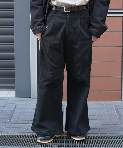 デザイン セミフレア ベルボトム バギーパンツ | アパレル ファッション ユニセックス メンズ レディース 男女兼用 パンツ ボトムスデザインパンツ