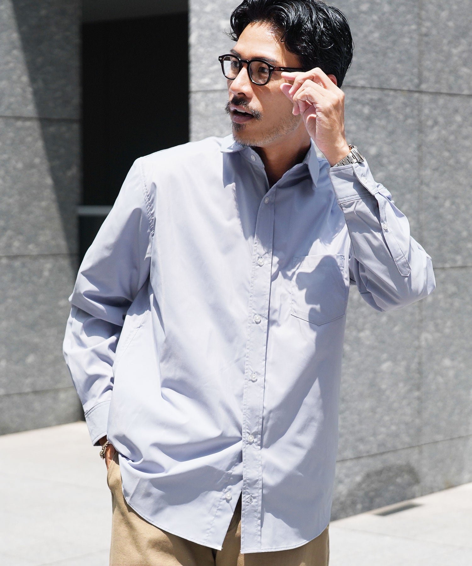 ストレッチブロードシャツ