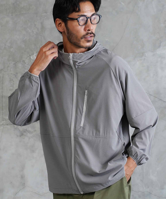 撥水微メッシュマンパーパッカブルジャケット