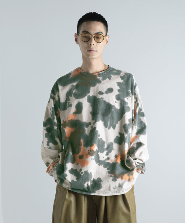 タイダイ染 クルーネック L/S カットソー