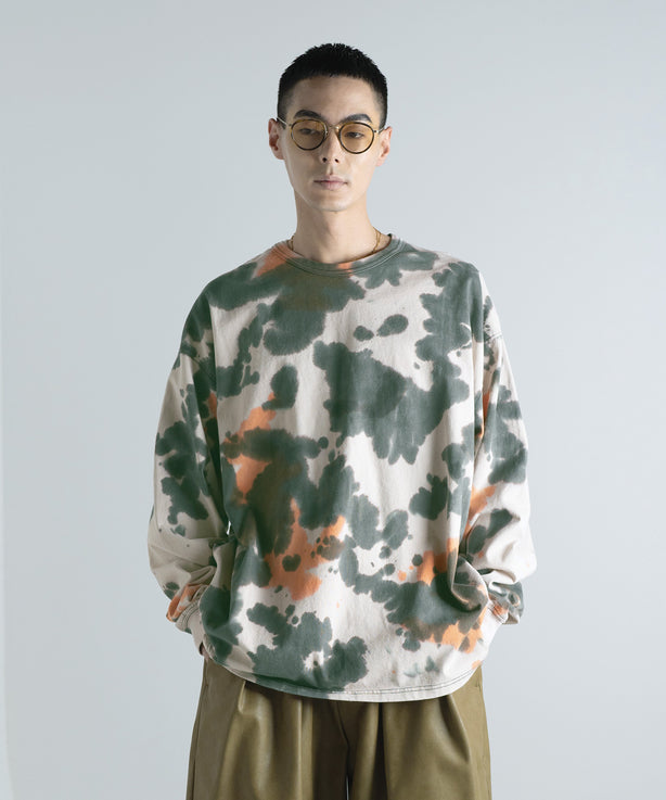 タイダイ染 クルーネック L/S カットソー
