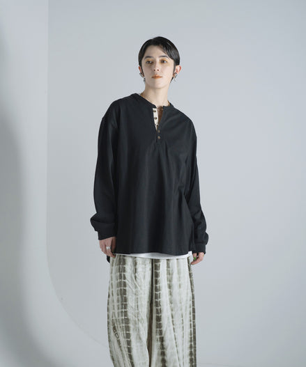 ヘムラウンド ヘンリーネック LS カットソー
