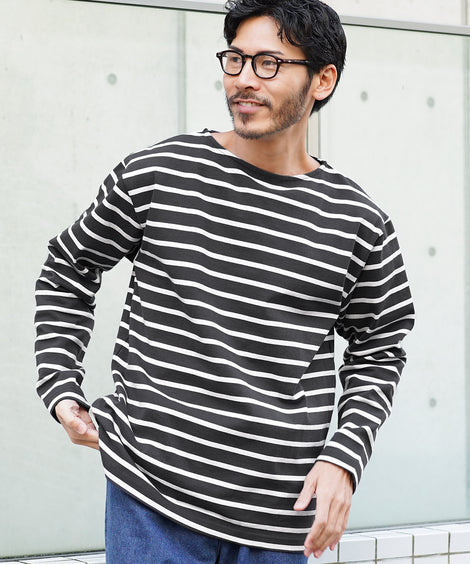 ヘビーオンスバスクシャツスミクロボーダーの画像