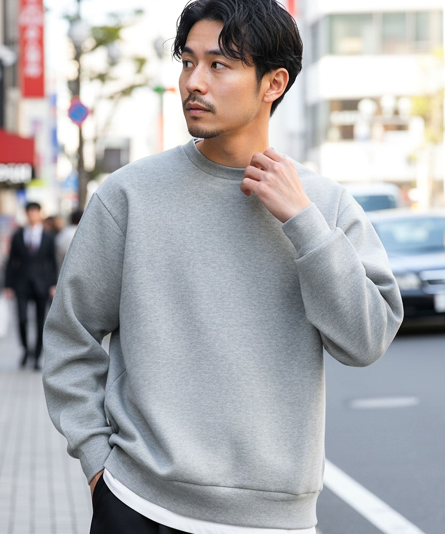 ダブルフェイストレーナー | トップス カジュアル ブランド 無地 大人