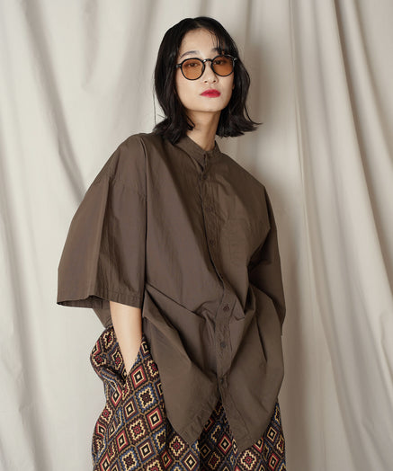 ダブルタック スタンドカラー HS シャツ