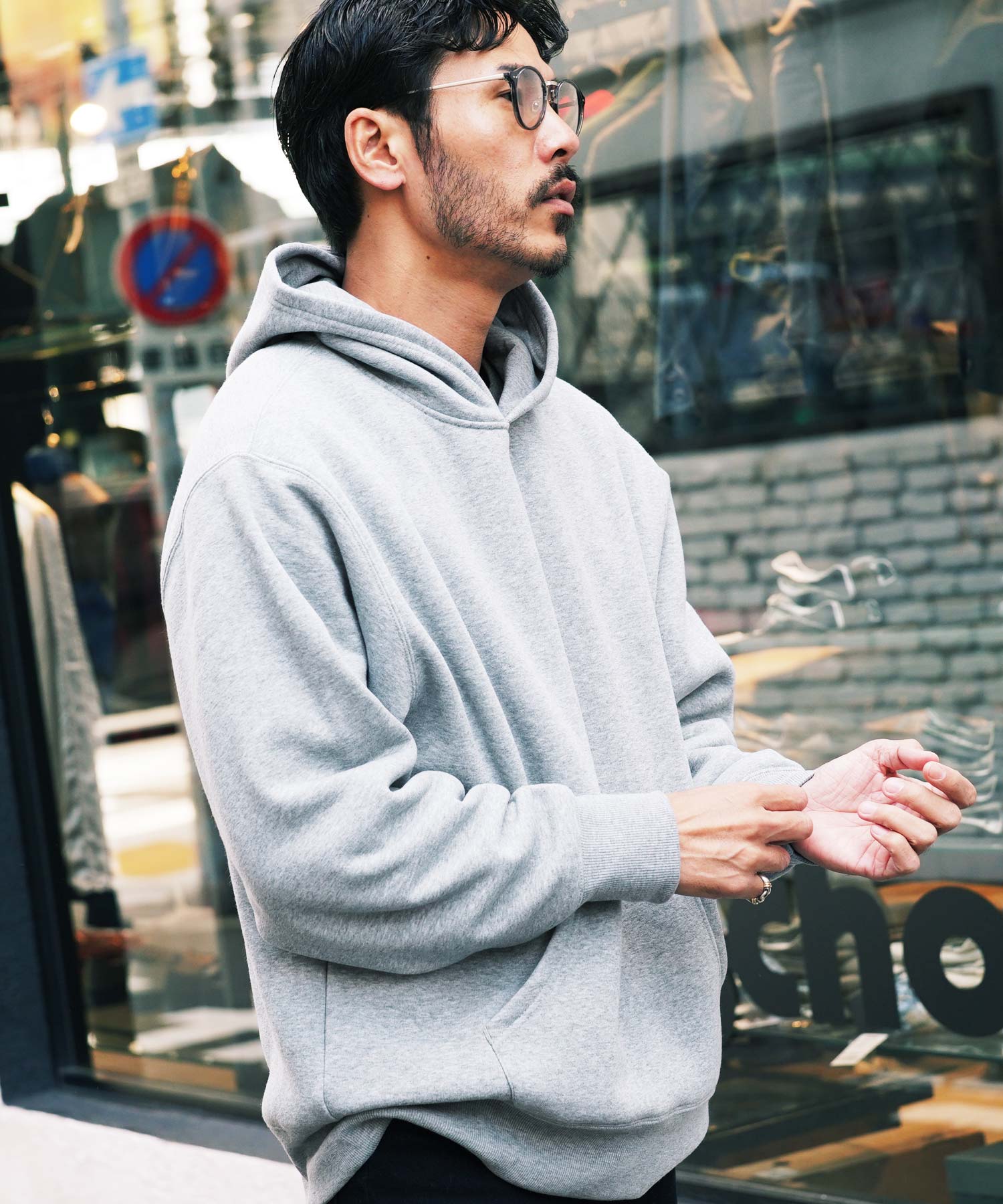 フード付き トレーナー ワイドフィット スウェット パーカー メンズ 