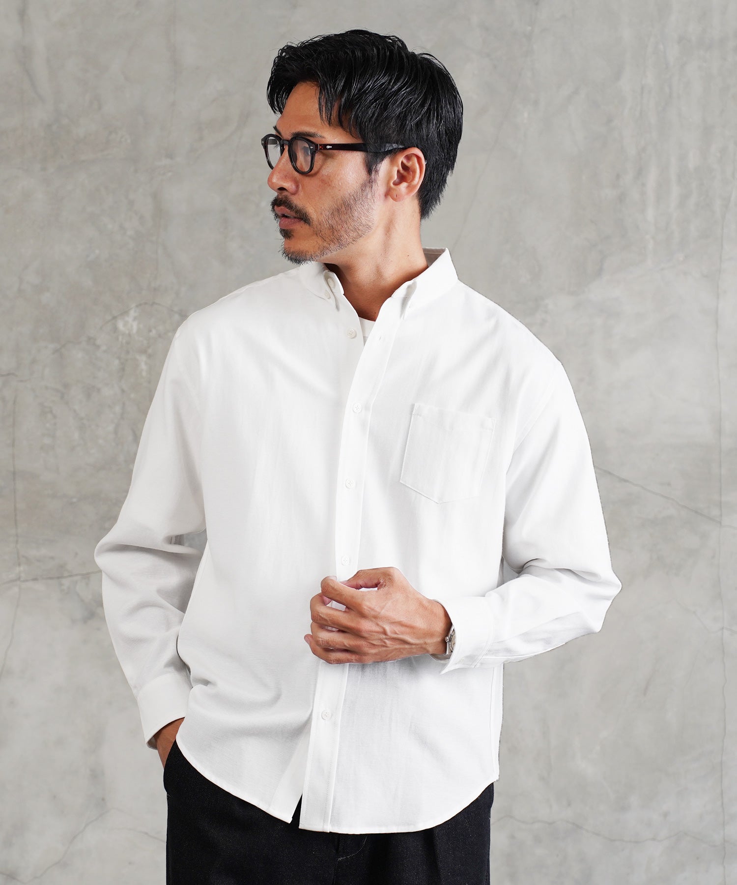 オックスシャツ レギュラーカラー