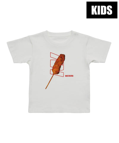 NOSTALVIA(ノスタルヴィア) I Love Kushikatsu / アイラブクシカツキッズTシャツ