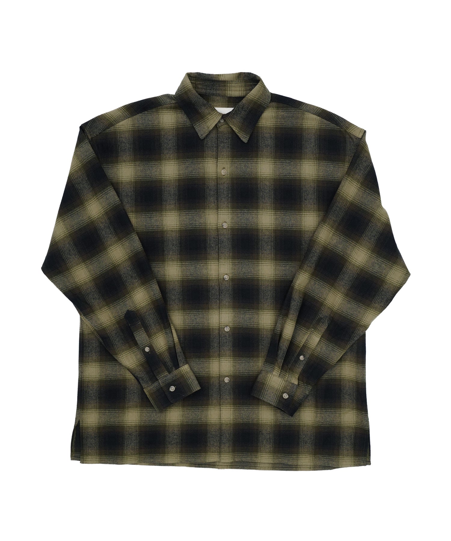 オーバーサイズオンブレチェックシャツ