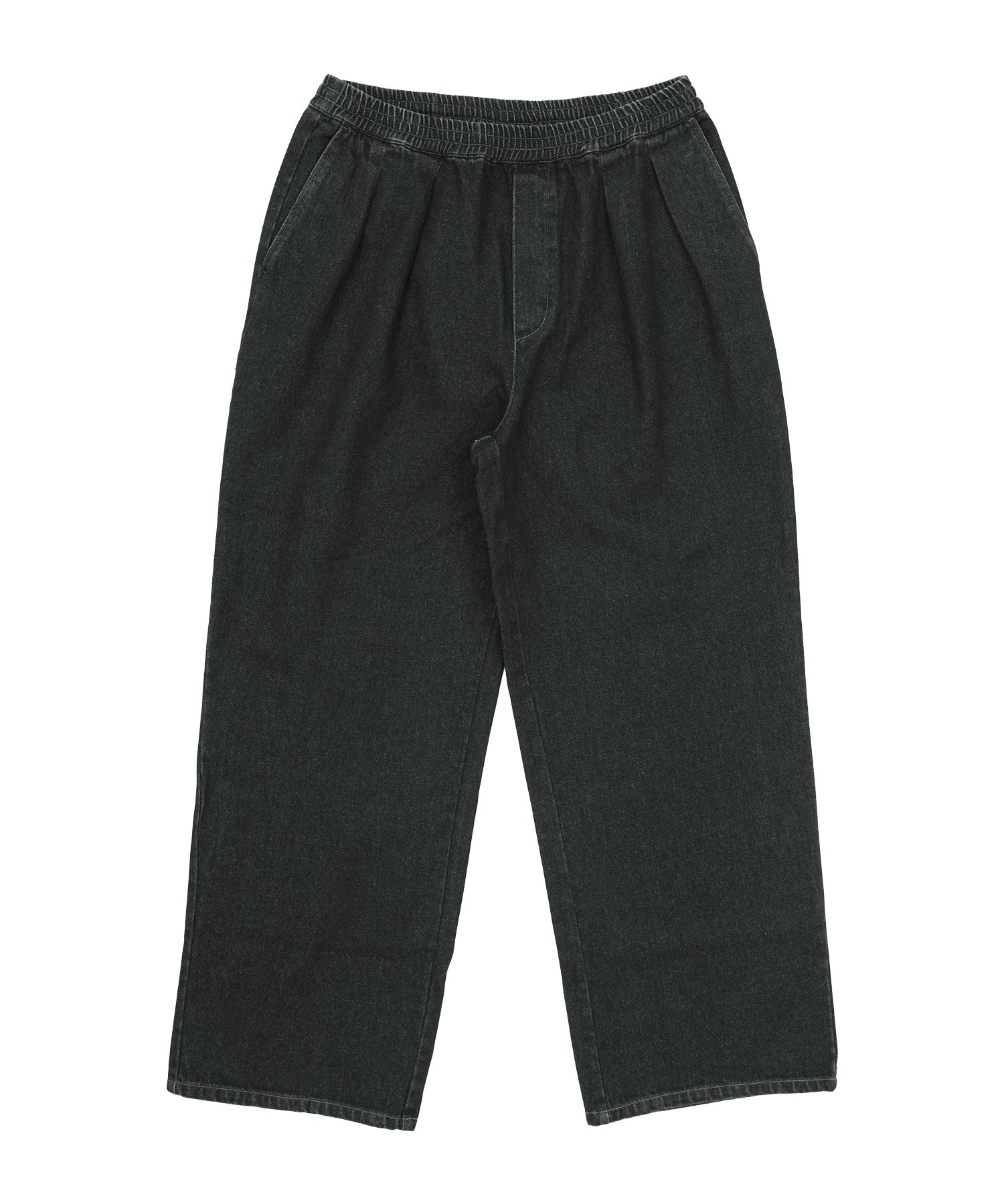 イージータックデニムスラックスブラック