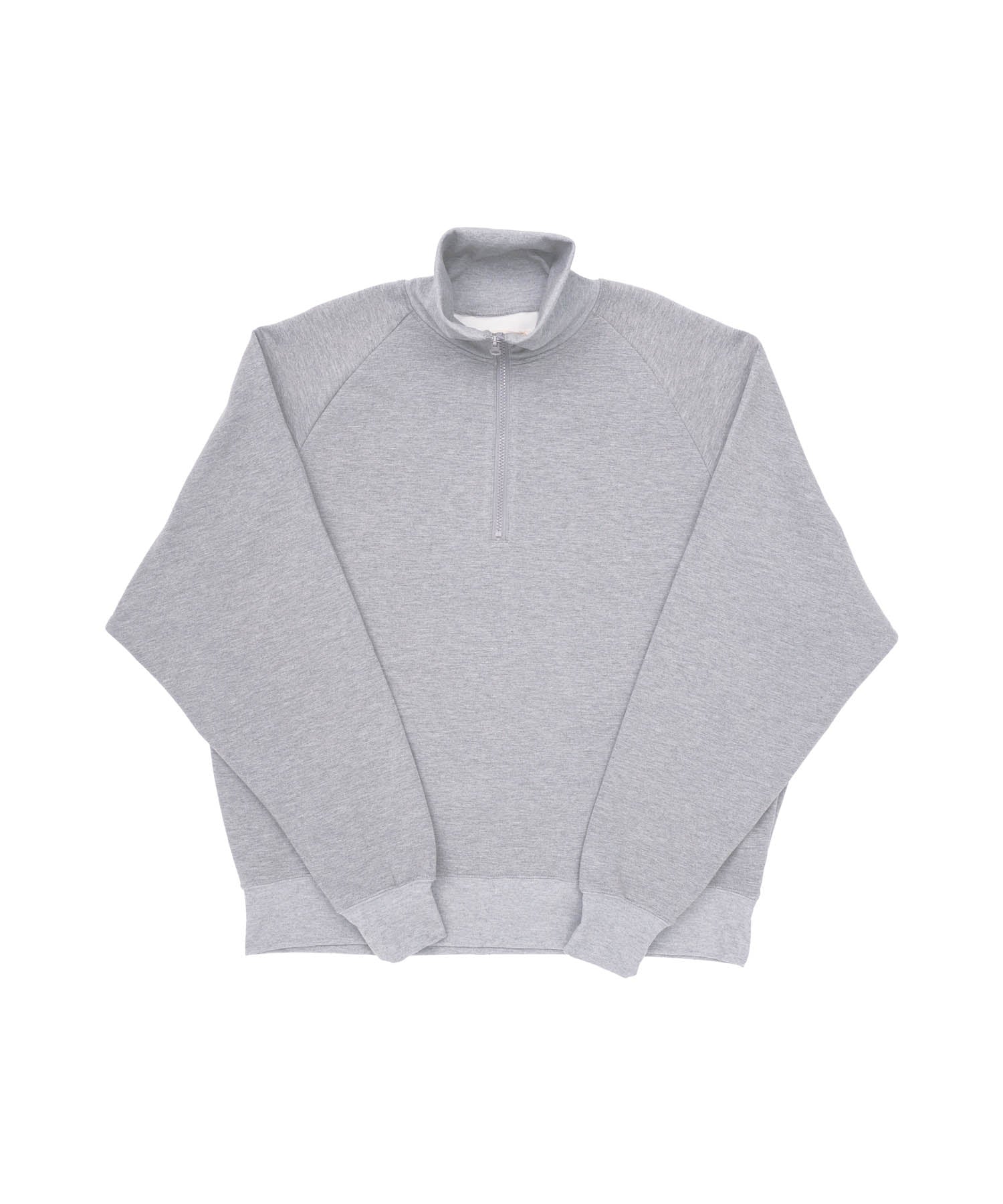 スウェットオーバーサイズハーフジップトレーナーグレー