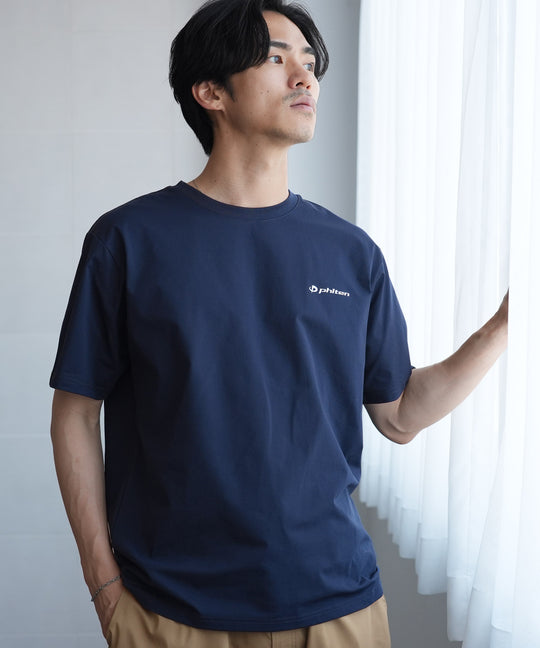 ファイテンドットメッシュクルーTシャツ | メンズ 半袖Tシャツ ファイテン アクアチタン 吸汗速乾 ドットメッシュ 通気性 4WAYストレッチ ドライタッチ 軽量 クルーネック ブラック グレー ネイビー 夏服 春夏 20代 30代 40代
