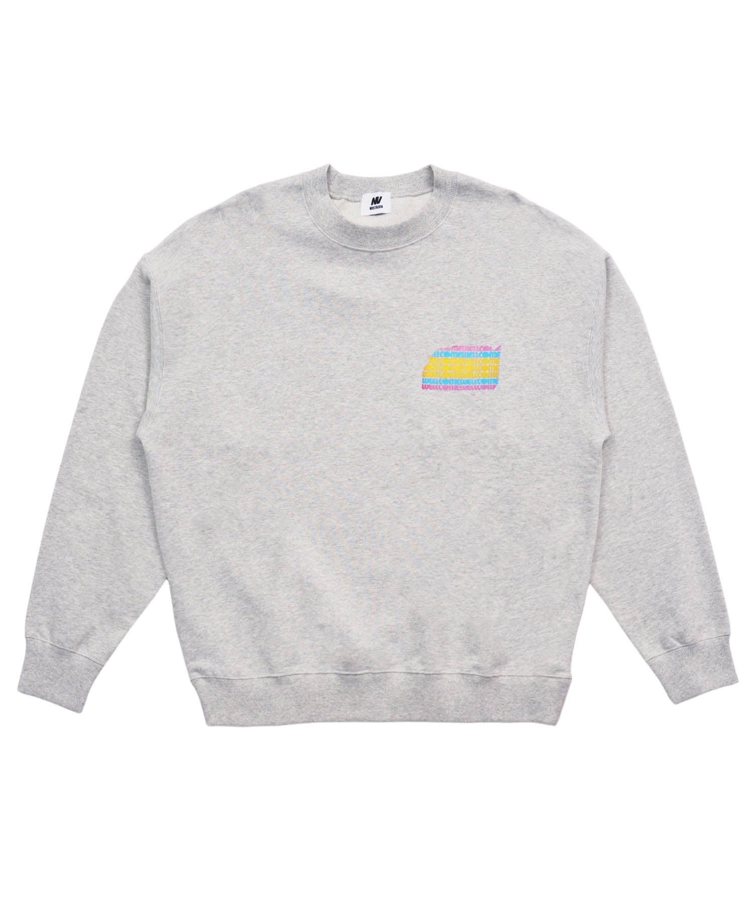 ニュースターウォールグラフィック 裏毛トレーナー グレー
