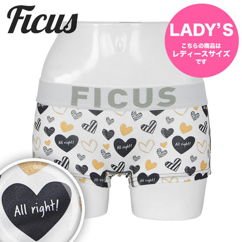 フィークス FICUS Catch My Heart レディース ボクサーパンツ