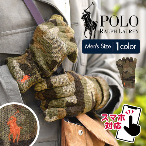 ポロ ラルフローレン POLO RALPH LAUREN CAMO TOUCH GLOVE メンズ 手袋 OUTLET SALE_F