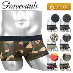 【5】グレイブボールト Gravevault Camouflage JACKDAW ローライズ メンズ ボクサーパンツ 高級 国産 日本製 おしゃれ 芸能人愛用【メール便】