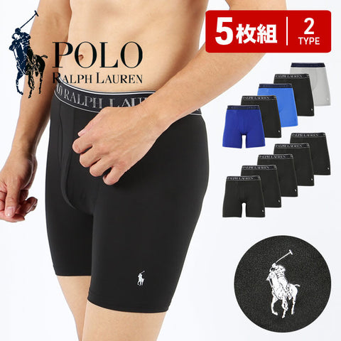 ポロ ラルフローレン POLO RALPH LAUREN 【5枚セット】Classic Fit Microfiber メンズ ロングボクサーパンツ OUTLET SALE_F