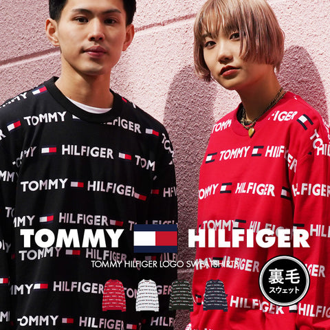 トミー ヒルフィガー TOMMY HILFIGER LOGO LINE PATTERN メンズ スウェット OUTLET SALE_F