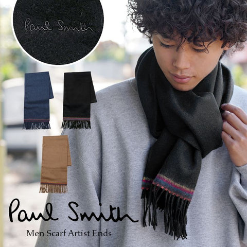 ポールスミス Paul Smith Men Scarf Artist Ends マフラー OUTLET SALE_F