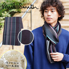 ポールスミス Paul Smith Men Scarf City Stripe マフラー OUTLET SALE_F