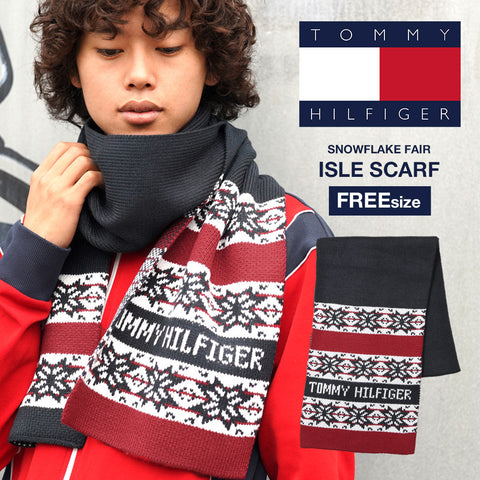 トミー ヒルフィガー TOMMY HILFIGER SNOWFLAKE FAIR ISLE SCARF マフラー