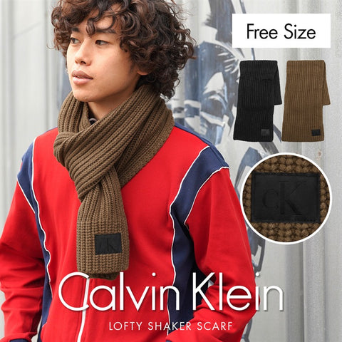 カルバンクライン Calvin Klein LOFTY SHAKER SCARF マフラー OUTLET SALE_F