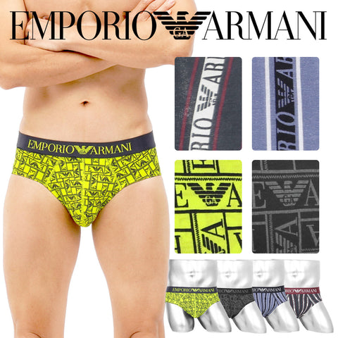 エンポリオ アルマーニ EMPORIO ARMANI ALL OVER LOGO メンズ ブリーフ OUTLET SALE_F