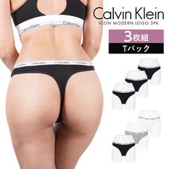 カルバンクライン Calvin Klein 【3枚セット】ICON MODERN LOGO 3PK レディース Tバック
